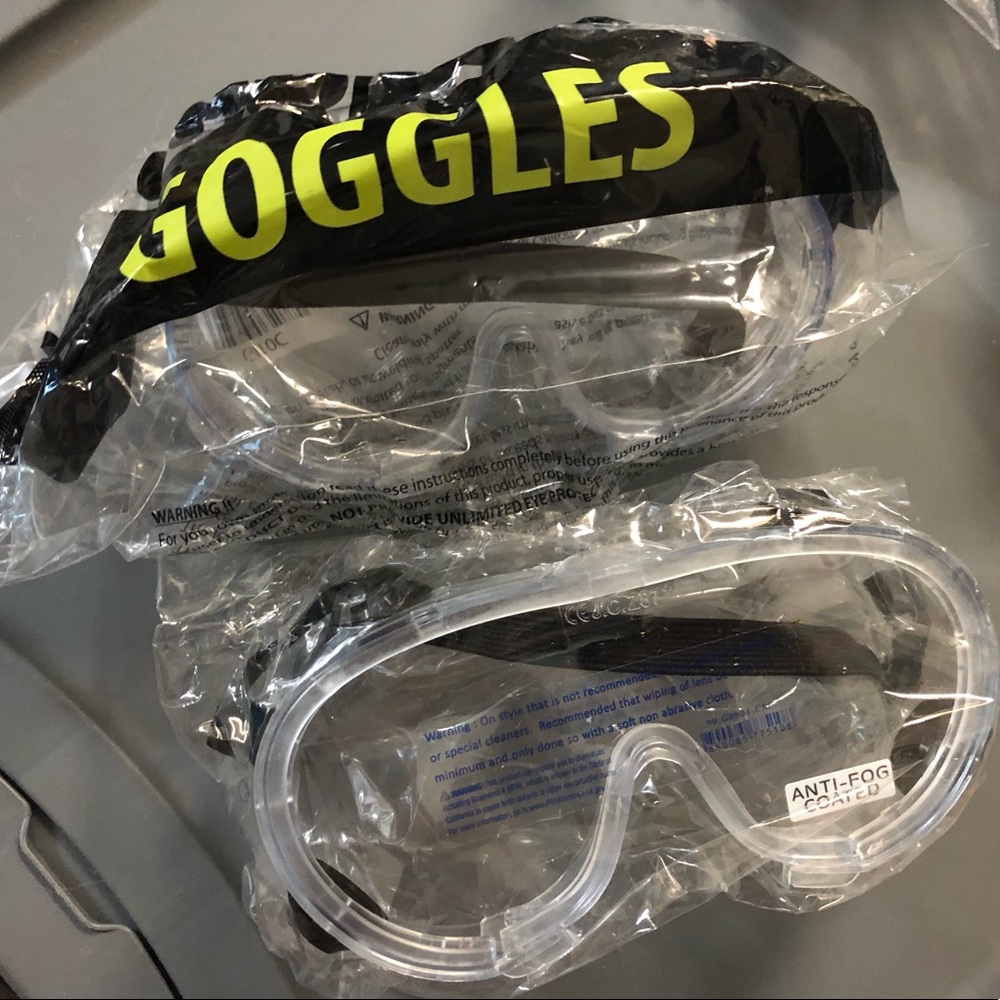 NWT Bundle 2 Goggles Clear Lens Anti-fog Coated